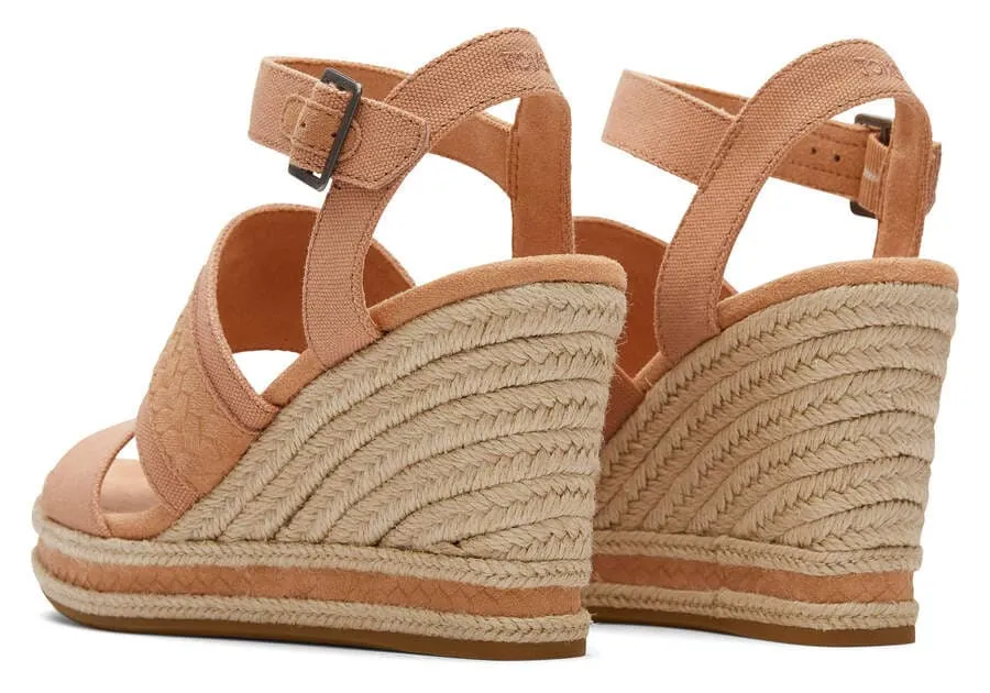 TOMS MADLEYN WEDGE-SAND BEIGE