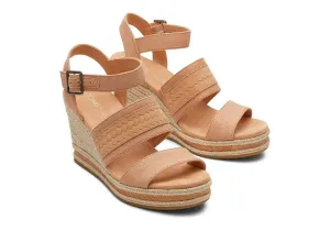TOMS MADLEYN WEDGE-SAND BEIGE