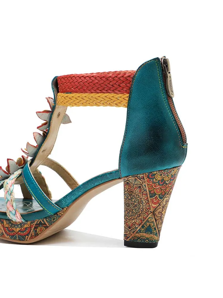 Triple Flowers Sandals