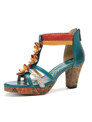 Triple Flowers Sandals