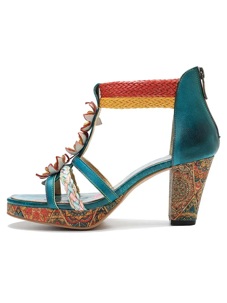Triple Flowers Sandals