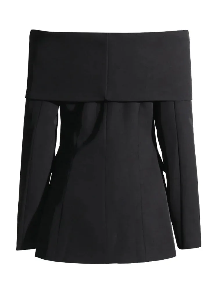 Ultimate Power piece Fancy Pantsuit Off the shoulder blazer | Suit Coat | Modern Blazer Pantsuit | Womens Suit Jacket