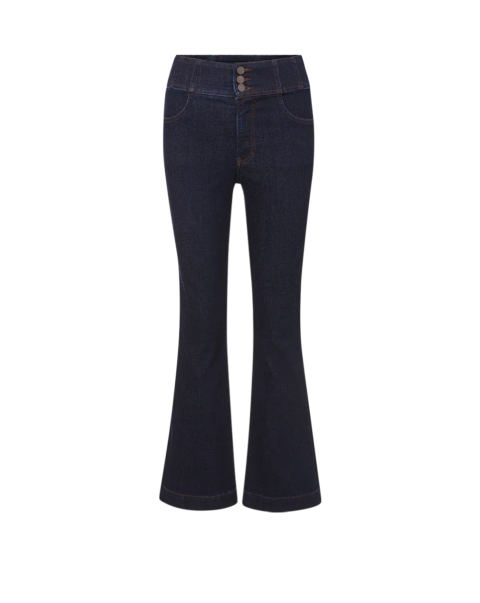 VERONICA BEARD Carson Corset Waist Kick-Flare Jean