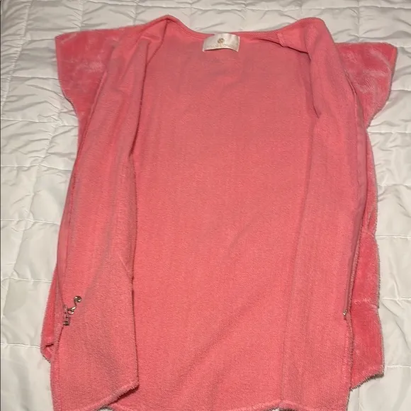 Vintage Stan Herman Chenille Robe Beach Cover Up Pink