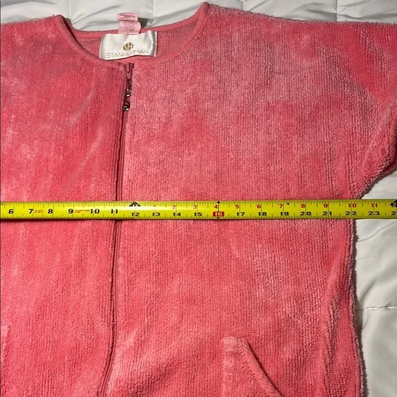 Vintage Stan Herman Chenille Robe Beach Cover Up Pink