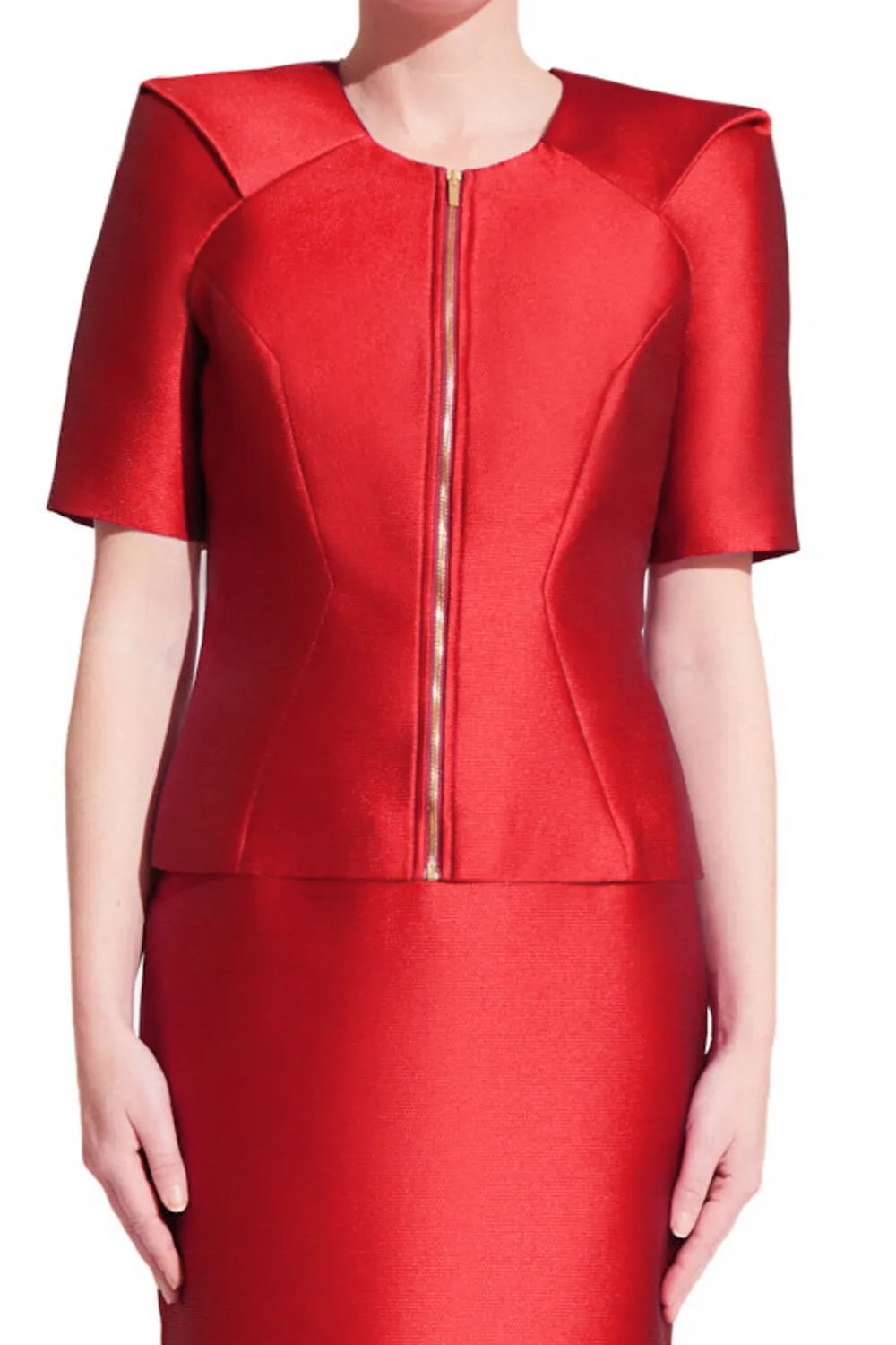Violette Short Sleeve Jacket | Red