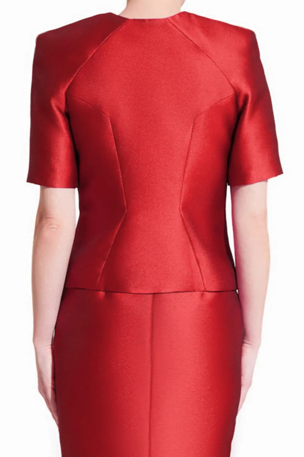 Violette Short Sleeve Jacket | Red