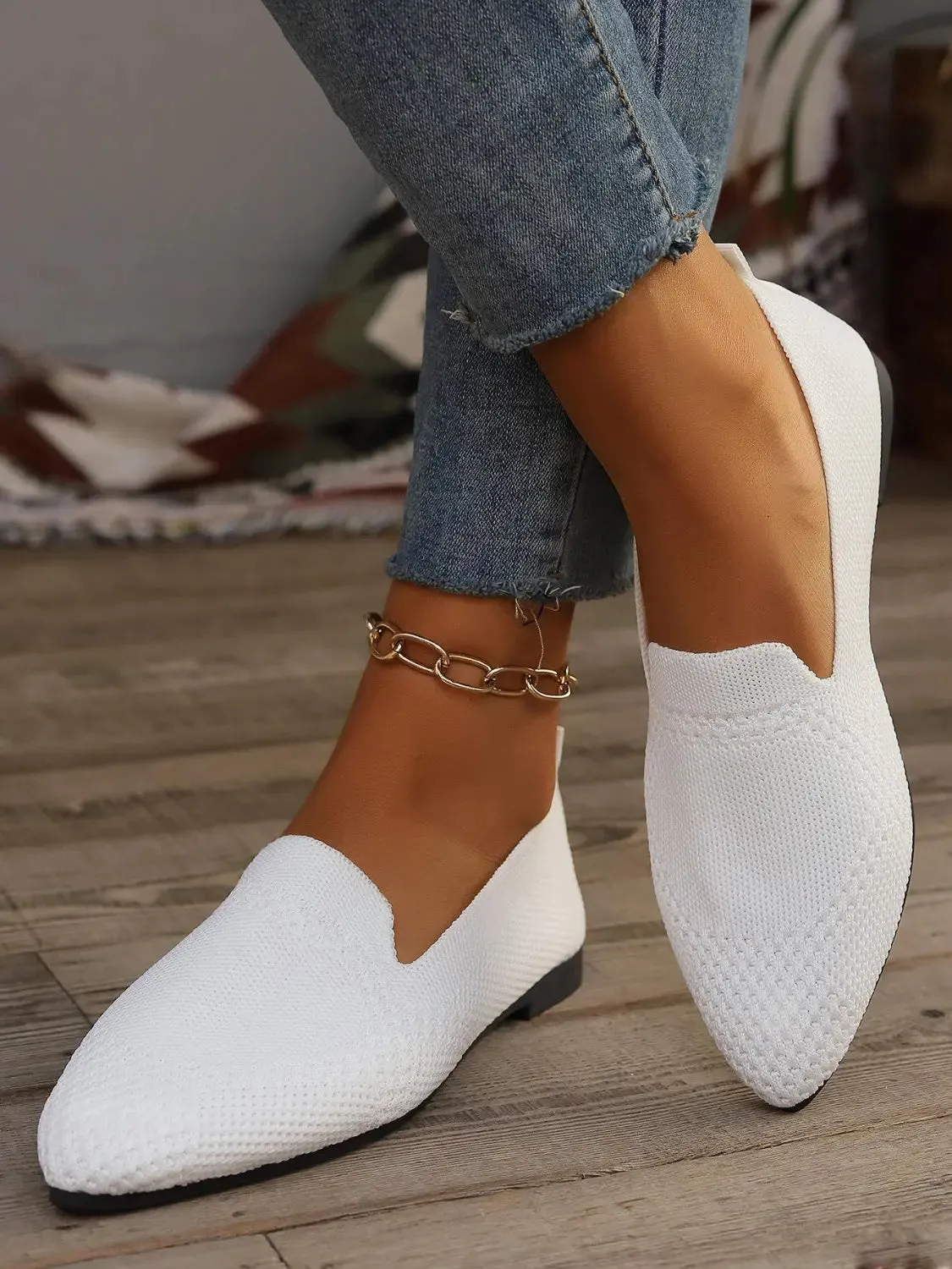 'Vivia' Slip-On Mesh Flat Sandals