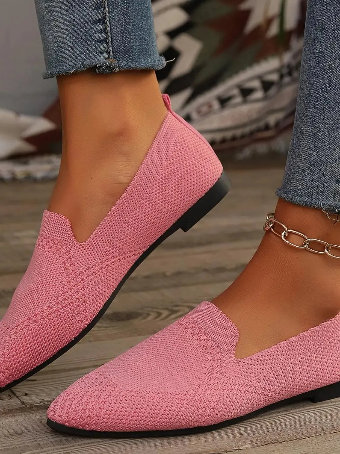 'Vivia' Slip-On Mesh Flat Sandals