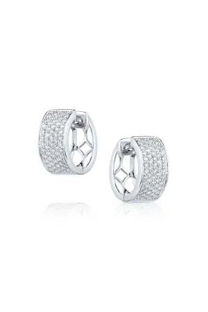 White Gold Diamond Hoop Earrings