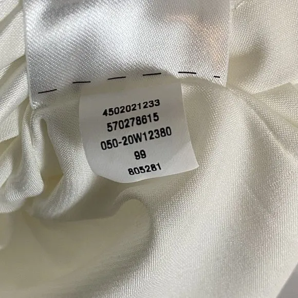 White House Black Market WHBM Shift Dress White Petal Sleeve