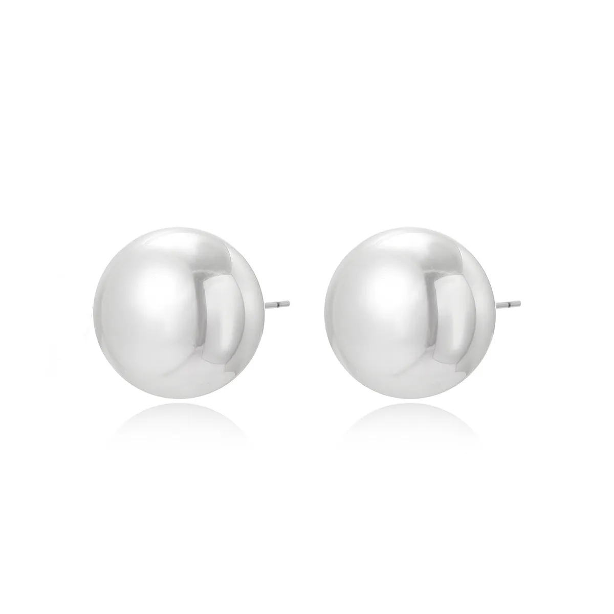 White Pearl & 18K Gold-Plated Stud Earrings