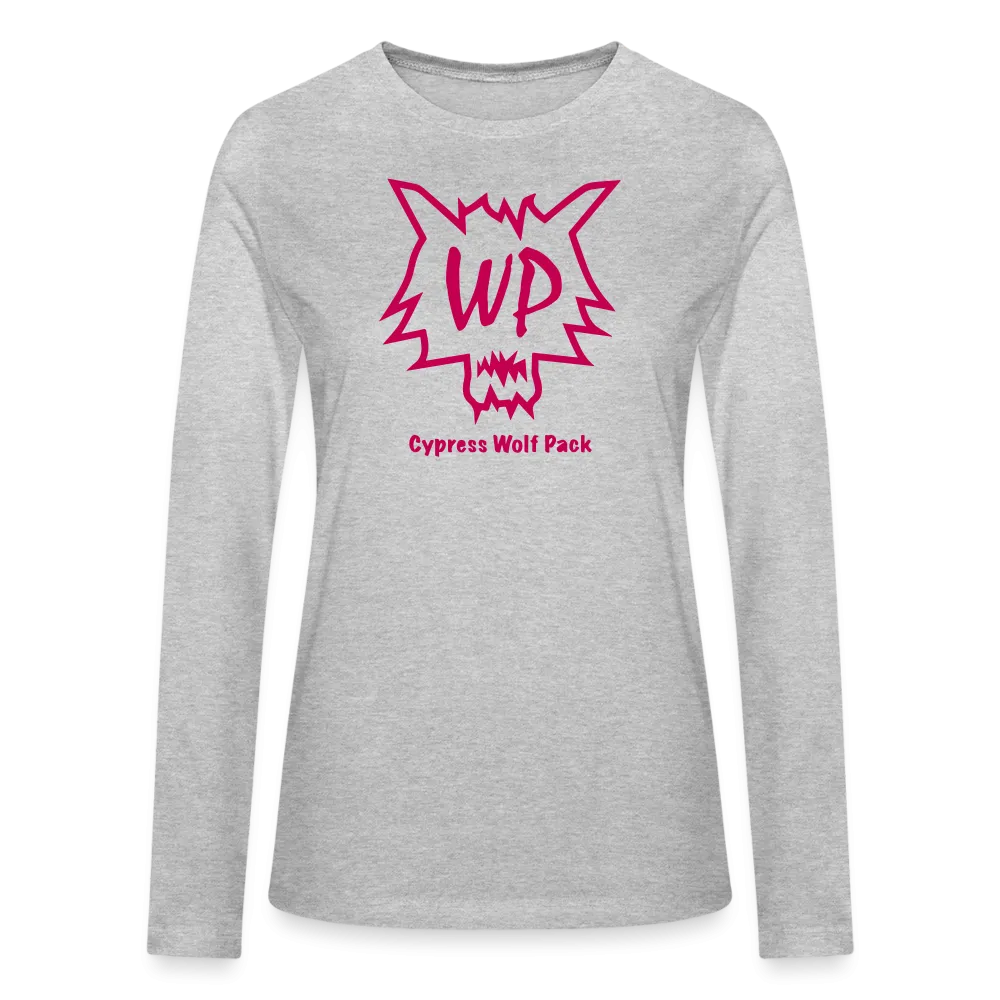 Wolf Pack Pink- Bella   Canvas Women's Long Sleeve T-Shirt