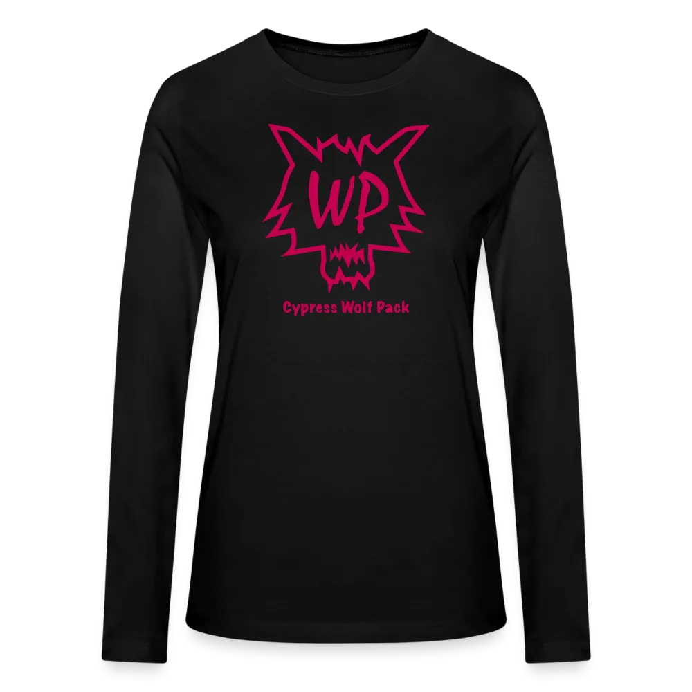 Wolf Pack Pink- Bella   Canvas Women's Long Sleeve T-Shirt