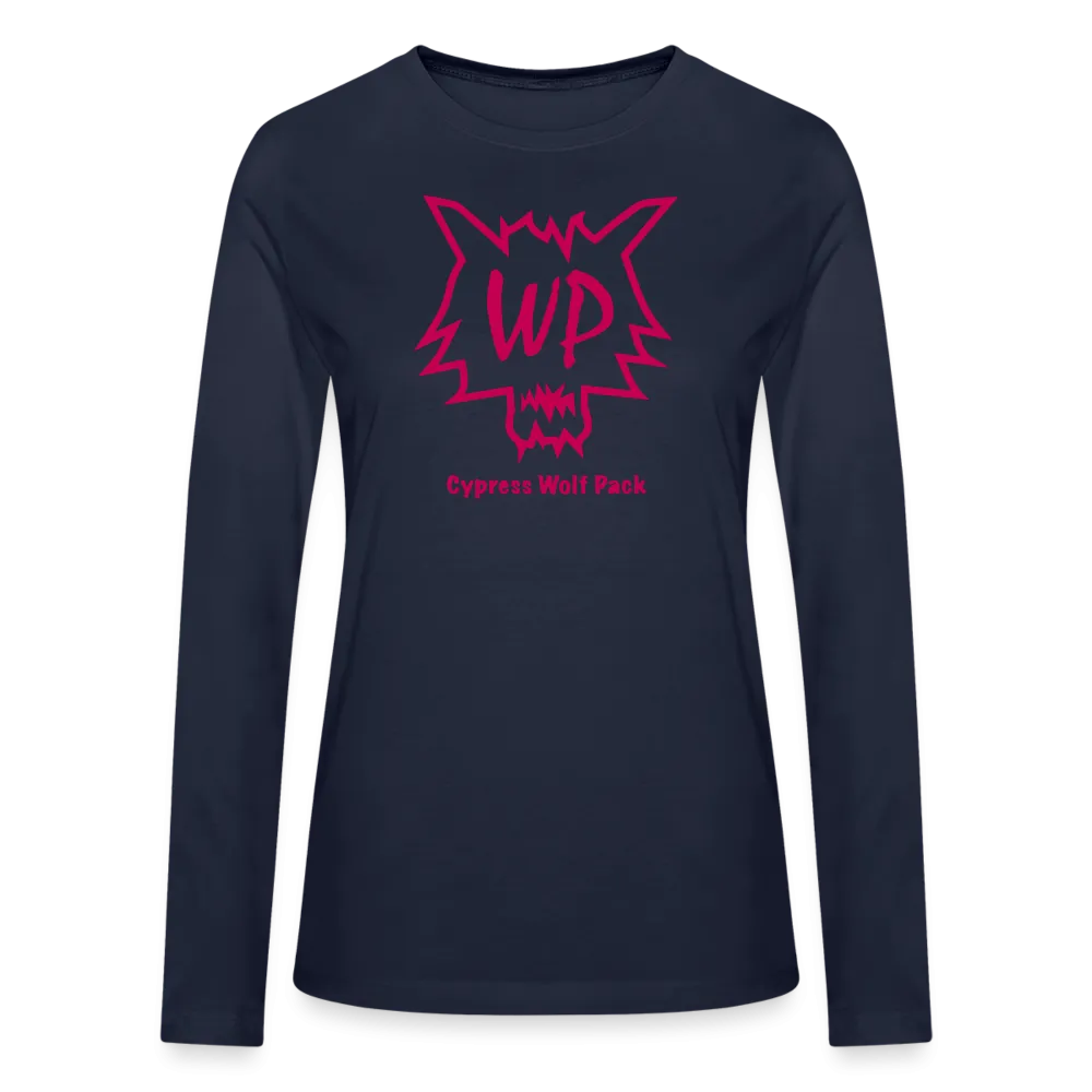 Wolf Pack Pink- Bella   Canvas Women's Long Sleeve T-Shirt