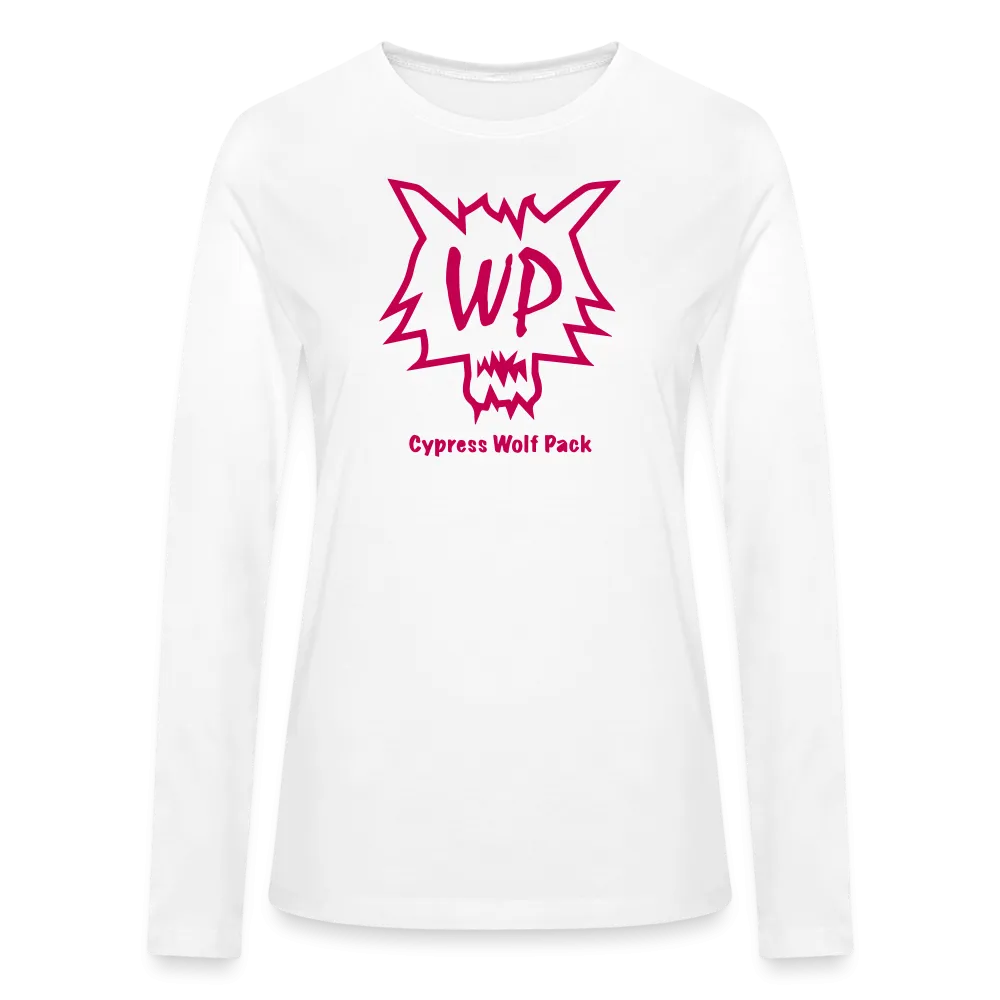 Wolf Pack Pink- Bella   Canvas Women's Long Sleeve T-Shirt