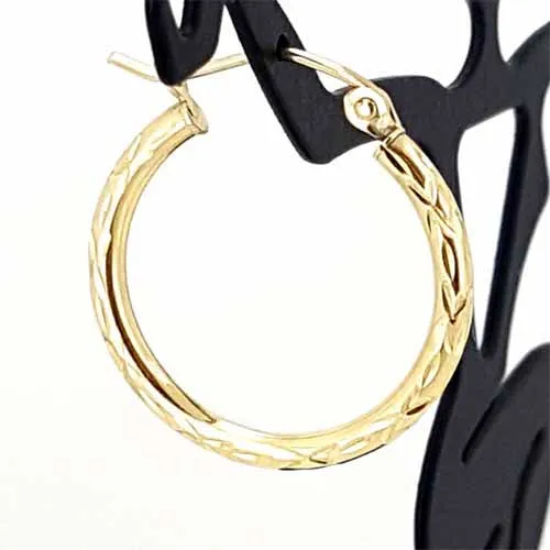 Women's 10k Yellow Gold Hoop Earrings