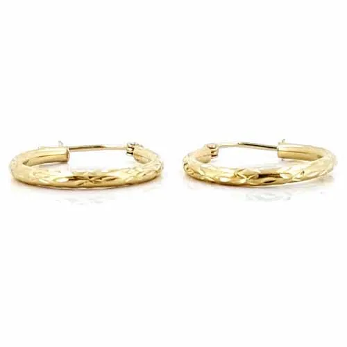 Women's 10k Yellow Gold Hoop Earrings