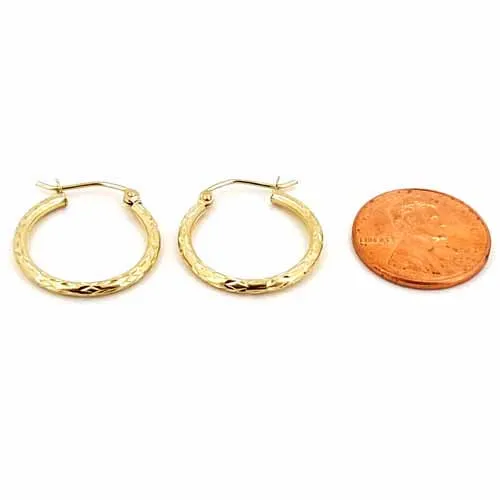 Women's 10k Yellow Gold Hoop Earrings