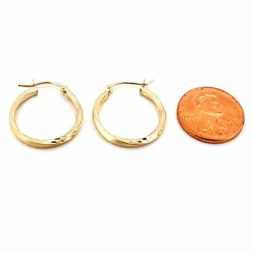 Women's 10k Yellow Gold Hoop Earrings
