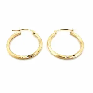Women's 10k Yellow Gold Hoop Earrings