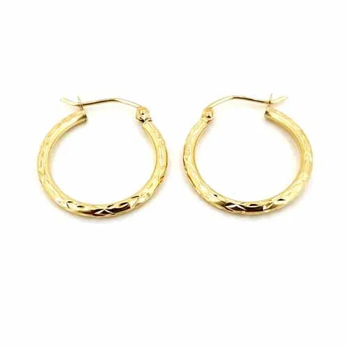 Women's 10k Yellow Gold Hoop Earrings