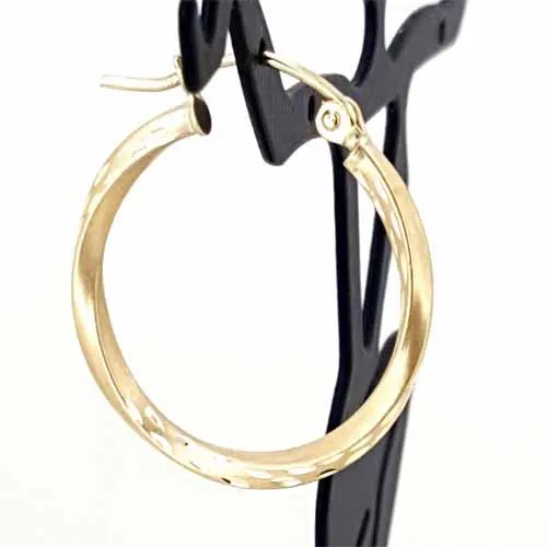 Women's 10k Yellow Gold Hoop Earrings
