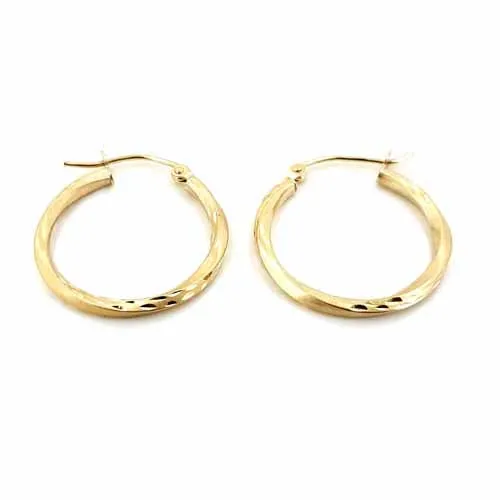Women's 10k Yellow Gold Hoop Earrings
