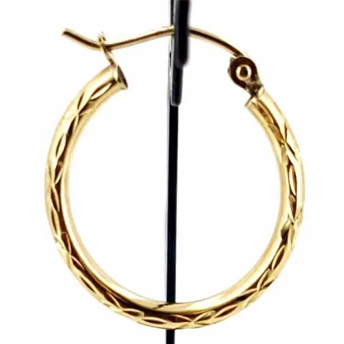 Women's 10k Yellow Gold Hoop Earrings