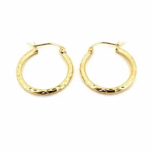 Women's 10k Yellow Gold Hoop Earrings