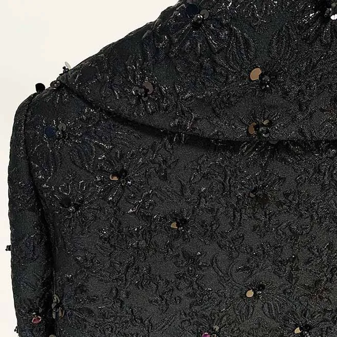 Women's Black Tweed Mini Dress,Coat