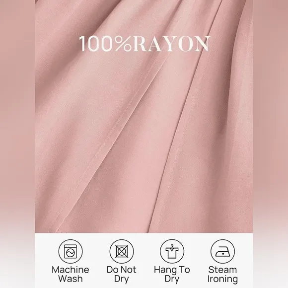 Women's Boho Off Shoulder Long Sleeve Smocked Side Split Flowy Maxi Dress