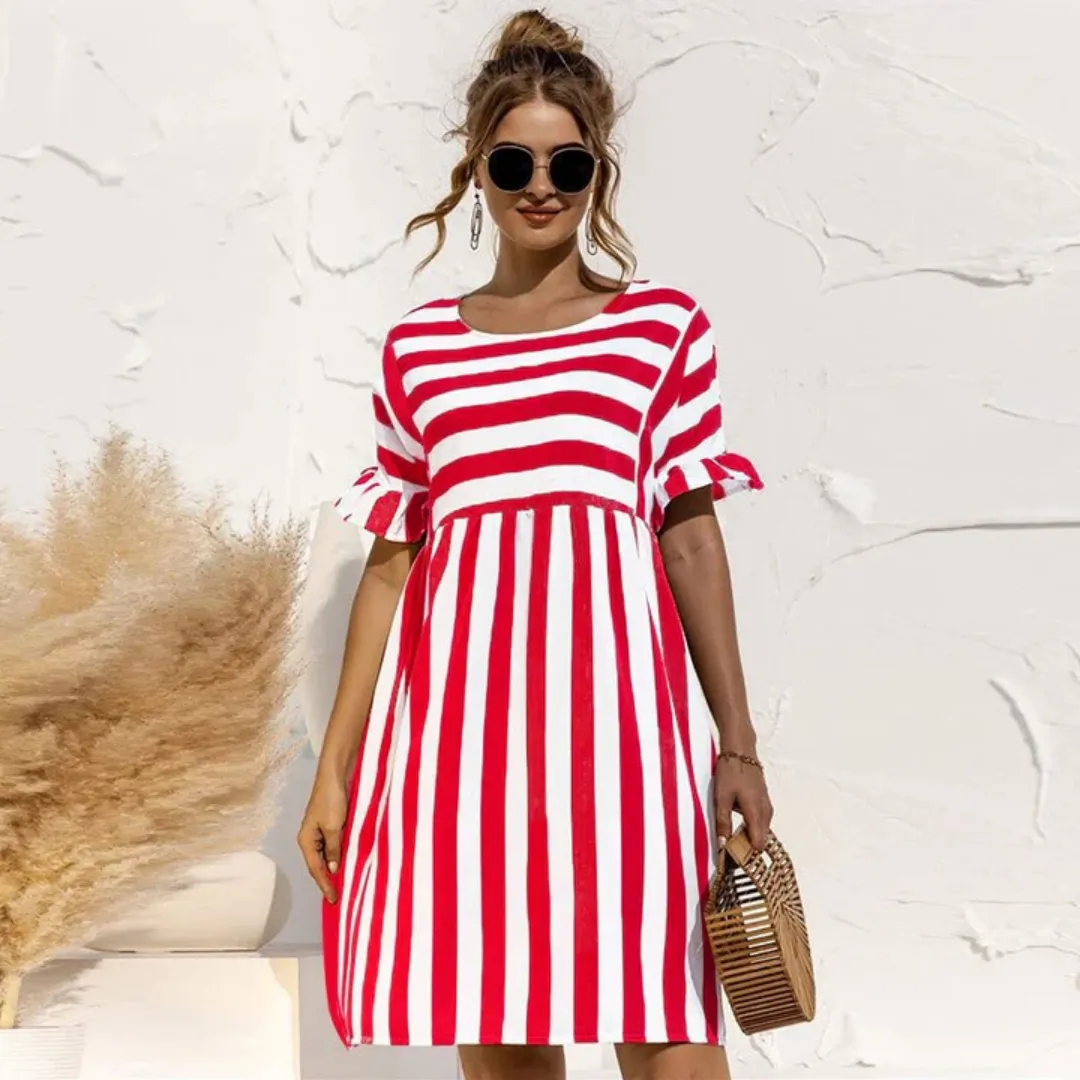 Women's Casual Stripe Summer Dress | Midi