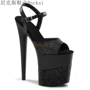 Women's High Pumps Sandals 8-Inch Ultra High Heel Sandals Sexy Shoes Platform Sandals Party Shoes
