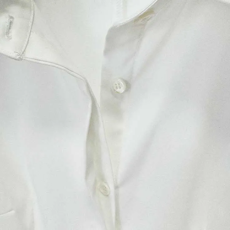 Women's Long Sleeves Fitted White Shirt