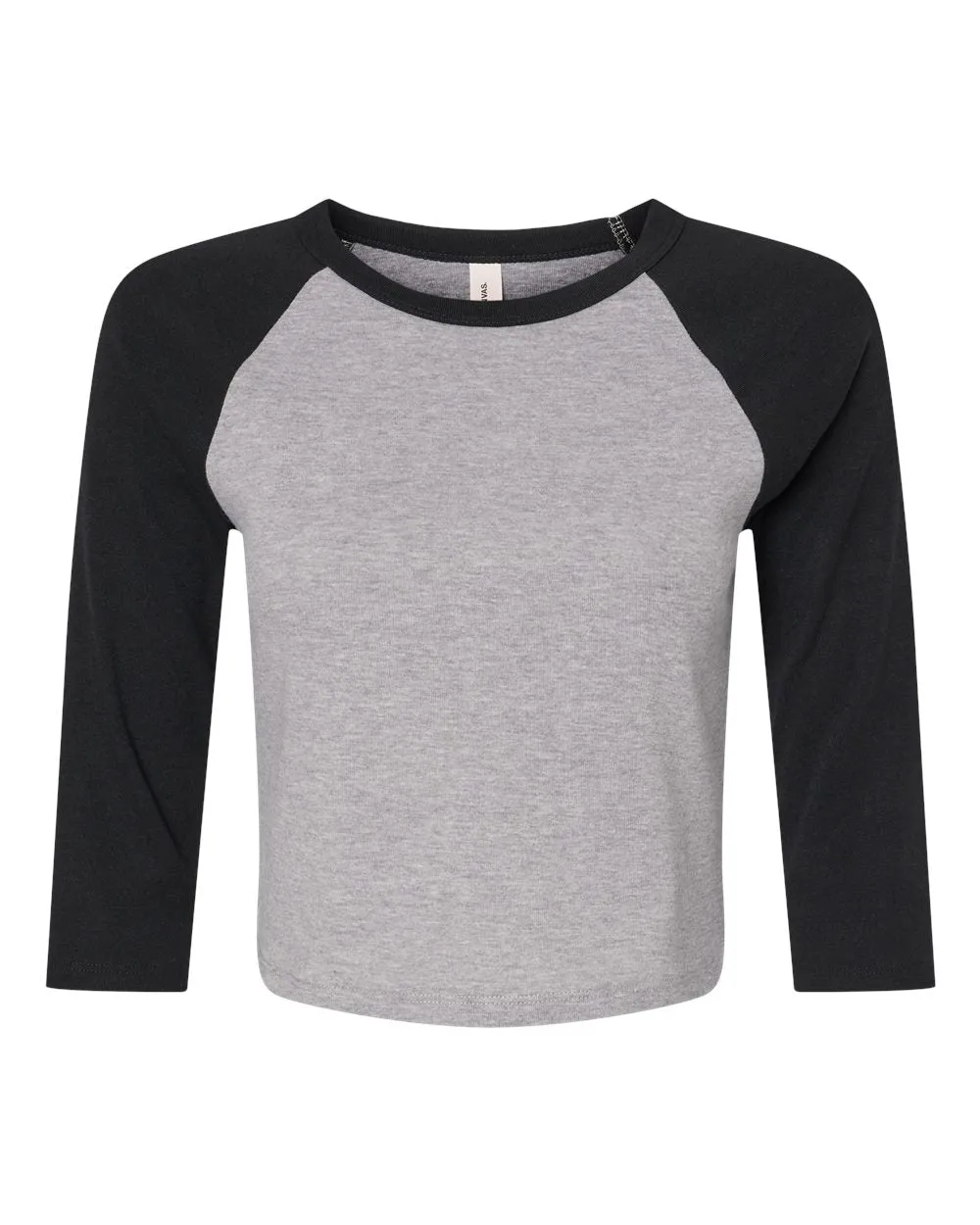 Women's Micro Rib 3/4 Raglan Sleeve Baby Tee
