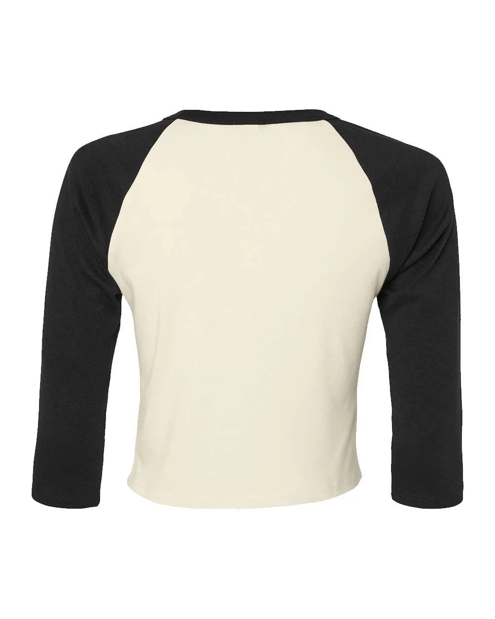 Women's Micro Rib 3/4 Raglan Sleeve Baby Tee