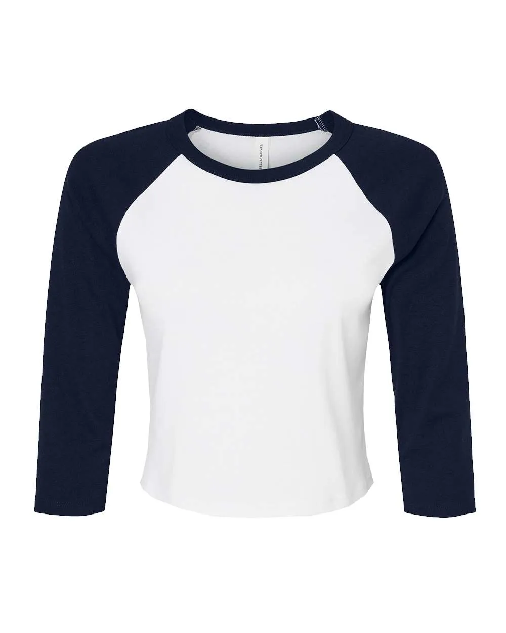 Women's Micro Rib 3/4 Raglan Sleeve Baby Tee