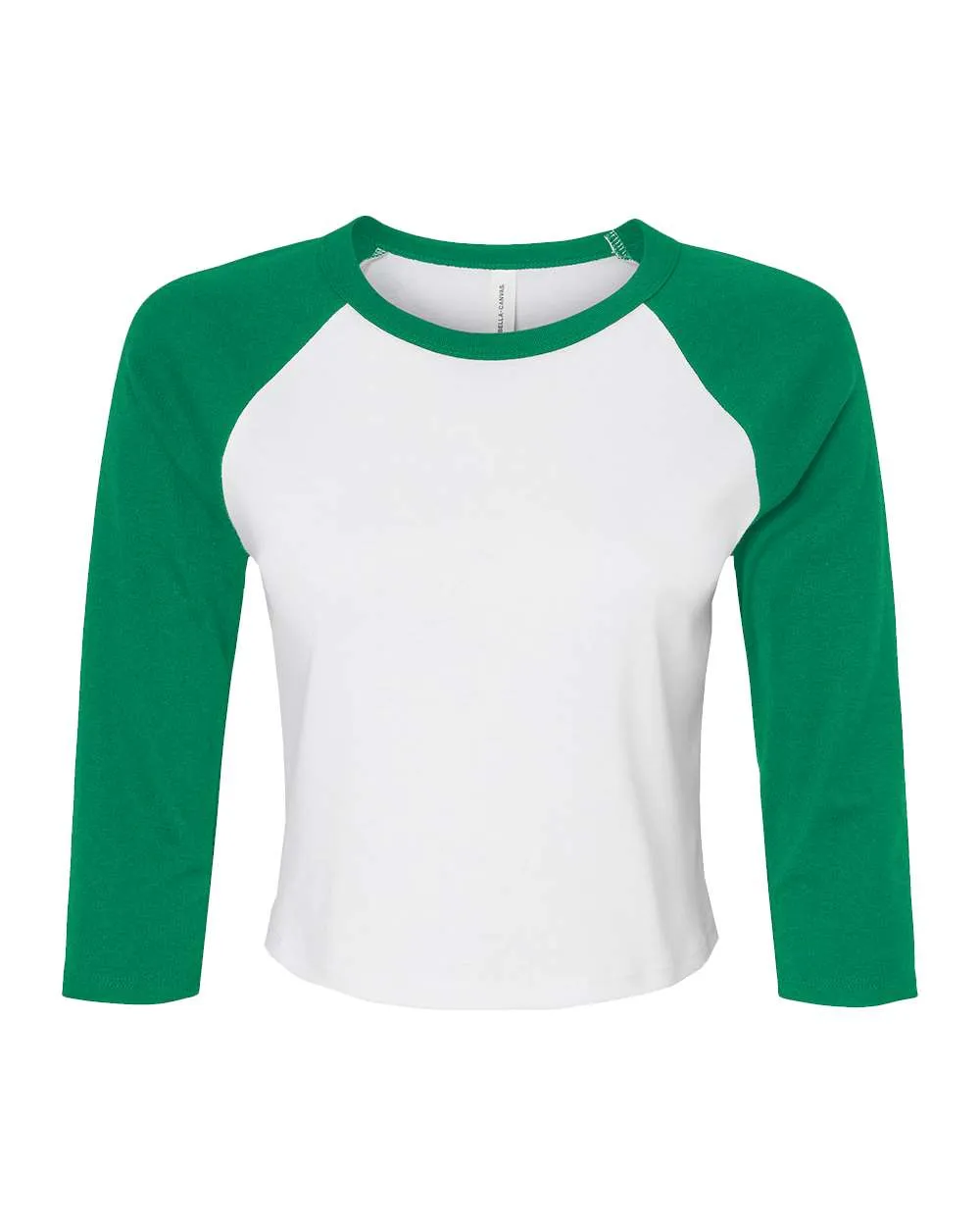 Women's Micro Rib 3/4 Raglan Sleeve Baby Tee