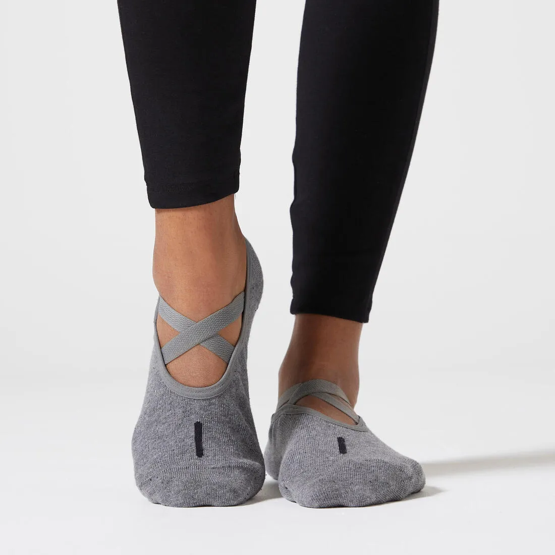 Women's Non-Slip Cotton Fitness Ballet Socks 500