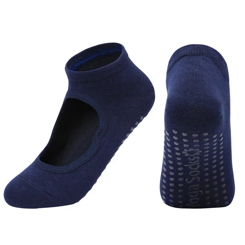 Women's Pilates Socks High Quality Anti-Slip Breathable Backless Yoga Socks Ankle Ballet Dance Sports Socks for Fitness Gym