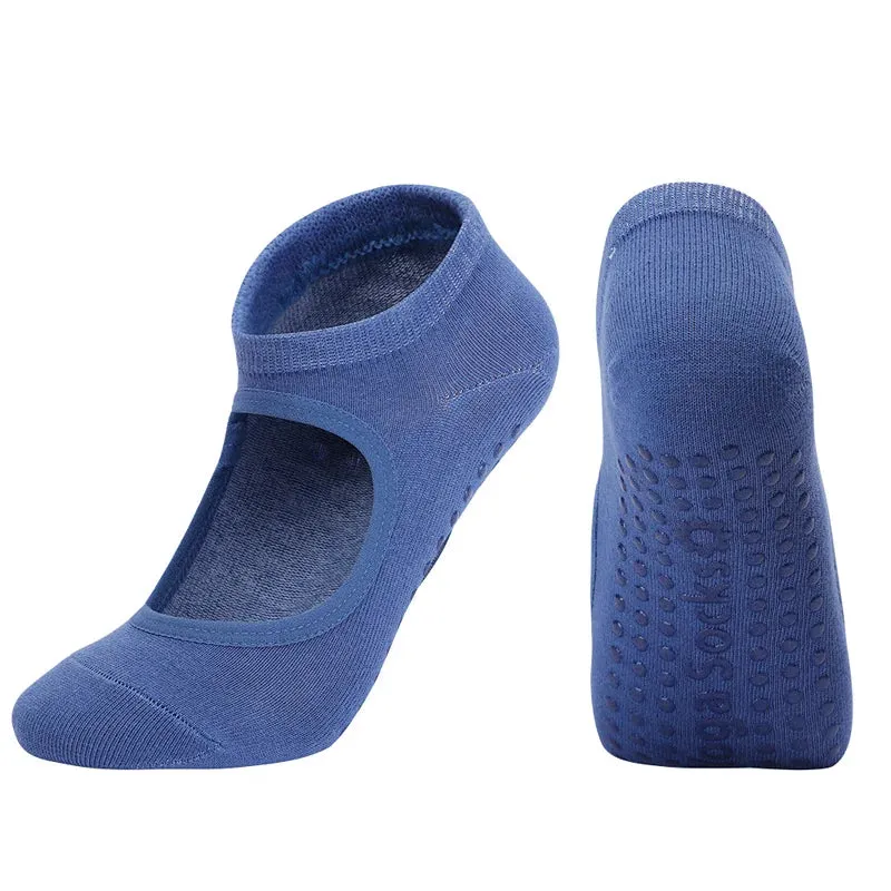Women's Pilates Socks High Quality Anti-Slip Breathable Backless Yoga Socks Ankle Ballet Dance Sports Socks for Fitness Gym
