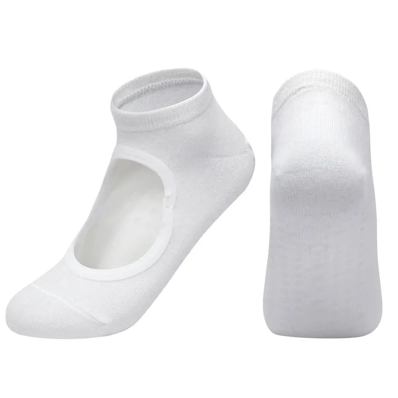 Women's Pilates Socks High Quality Anti-Slip Breathable Backless Yoga Socks Ankle Ballet Dance Sports Socks for Fitness Gym