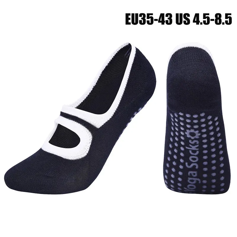 Women's Pilates Socks High Quality Anti-Slip Breathable Backless Yoga Socks Ankle Ballet Dance Sports Socks for Fitness Gym
