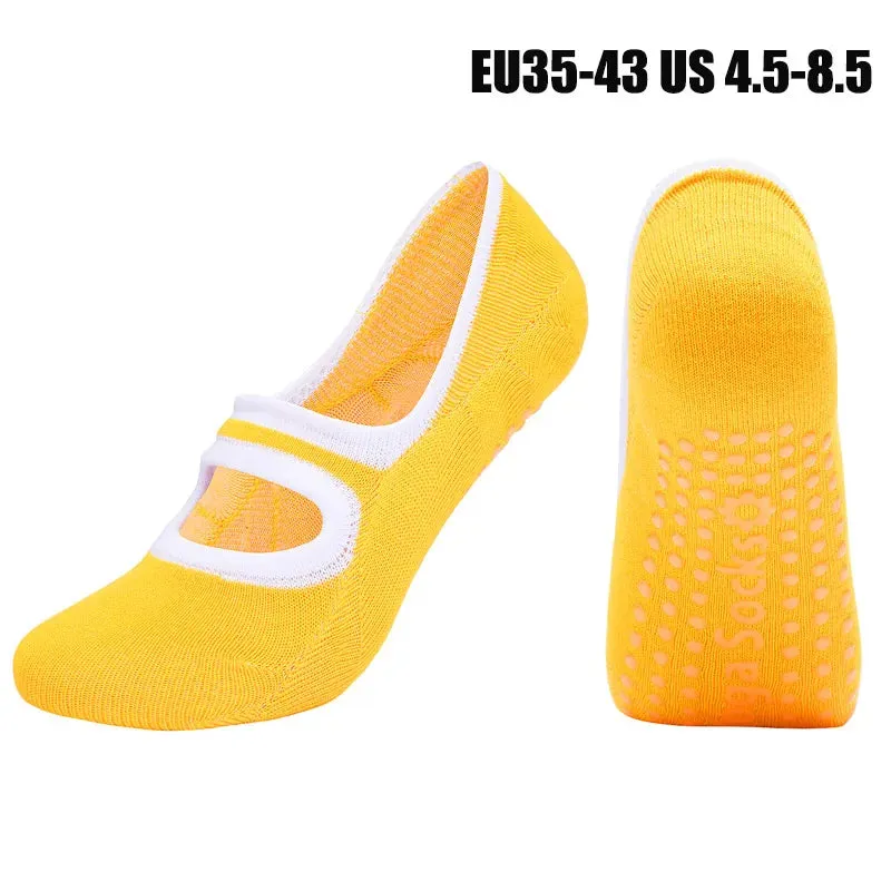 Women's Pilates Socks High Quality Anti-Slip Breathable Backless Yoga Socks Ankle Ballet Dance Sports Socks for Fitness Gym
