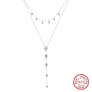 Women's Sterling Silver Twin Lasso Necklace