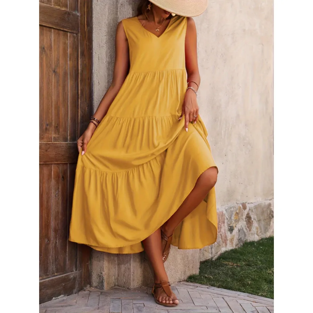 Women's Summer Beach A Line Dress | Midi