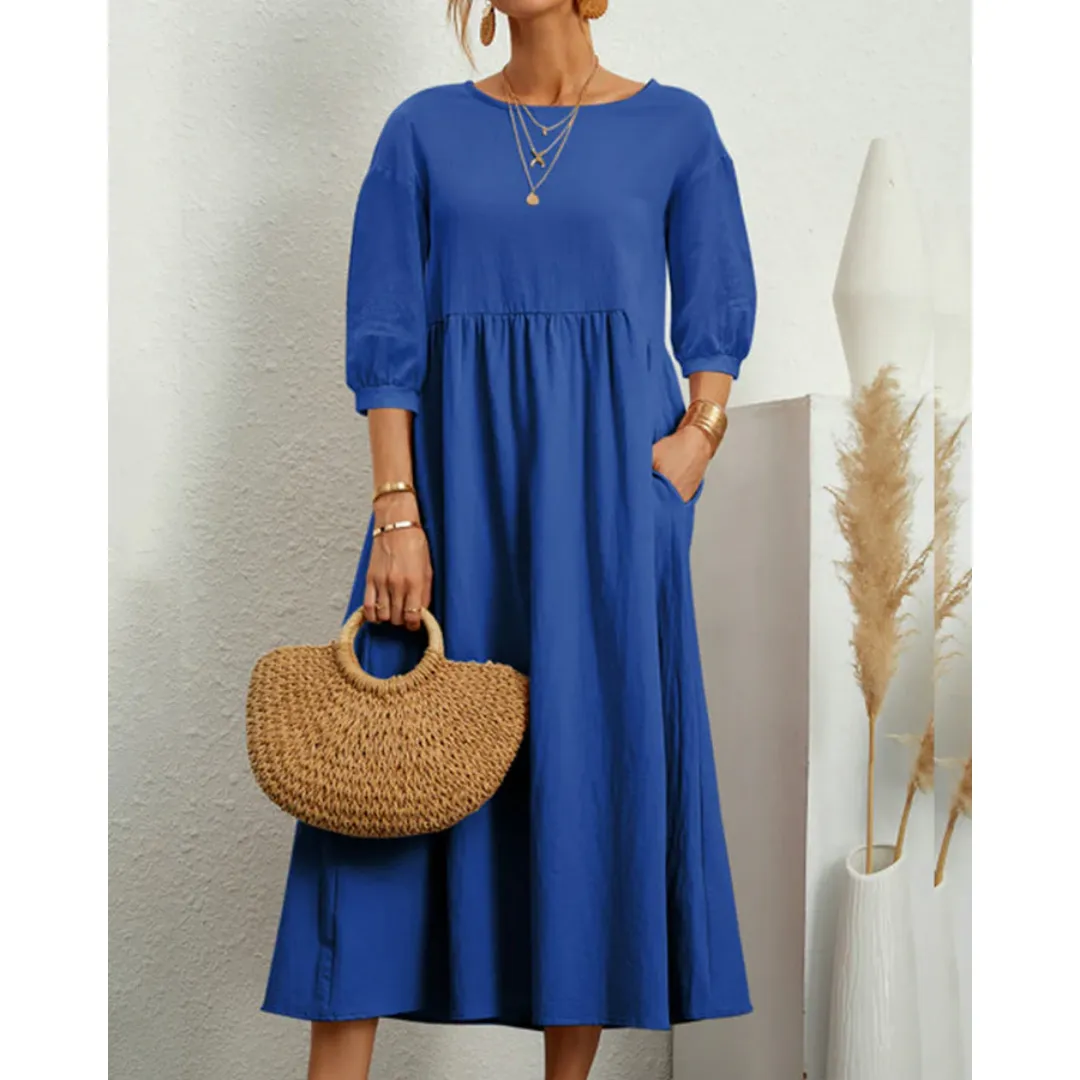 Women's Summer Beach Smock Dress | Midi