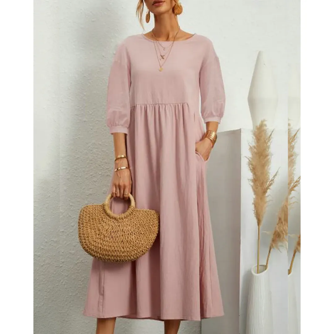 Women's Summer Beach Smock Dress | Midi