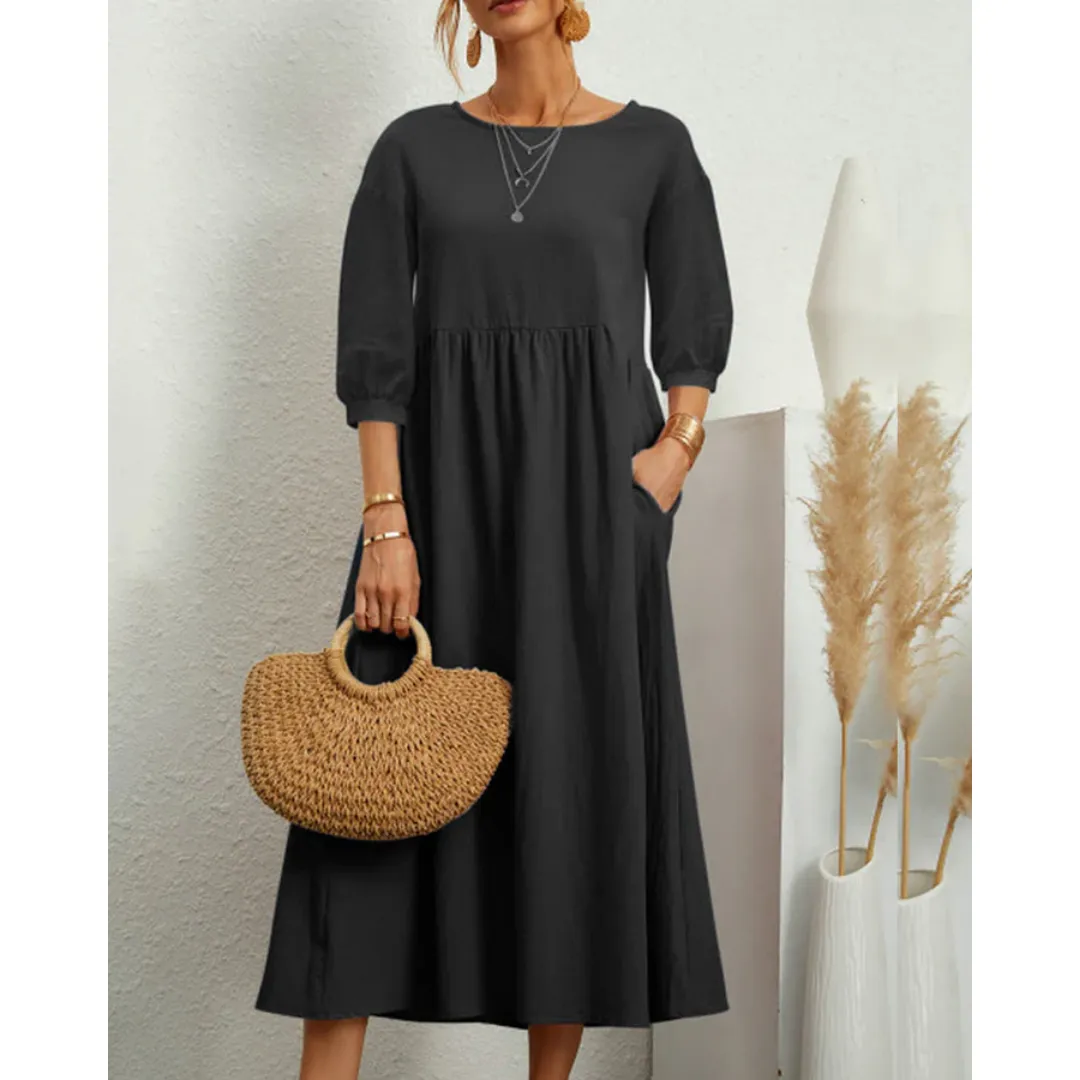 Women's Summer Beach Smock Dress | Midi